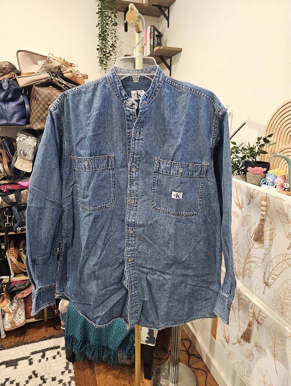 Vintage Calvin Klein Jeans Light Blue Denim Shirt Jacket